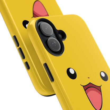 Electric Mouse Yellow Happy Face Minimal Design Tough Phone Case | Anime