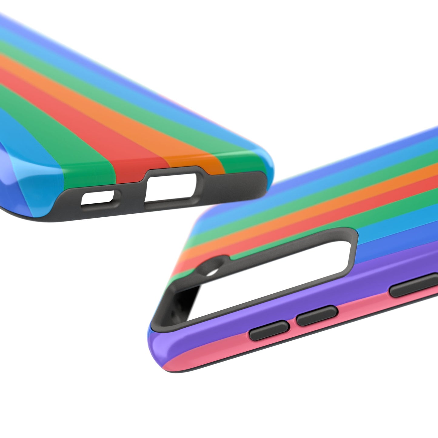 Funda resistente para teléfono con líneas de arcoíris hippies | Estética