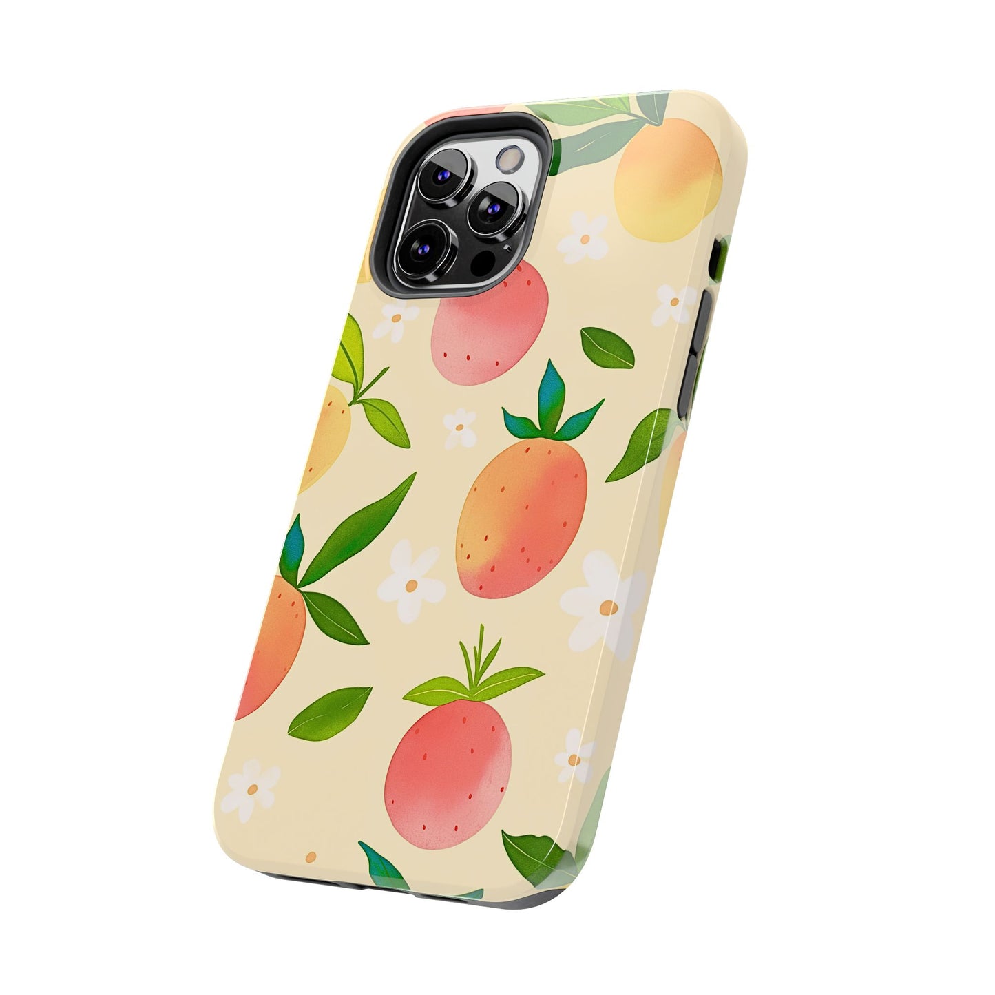 Mango Orange Fruit Pattern Tough Phone Case | Aesthetic