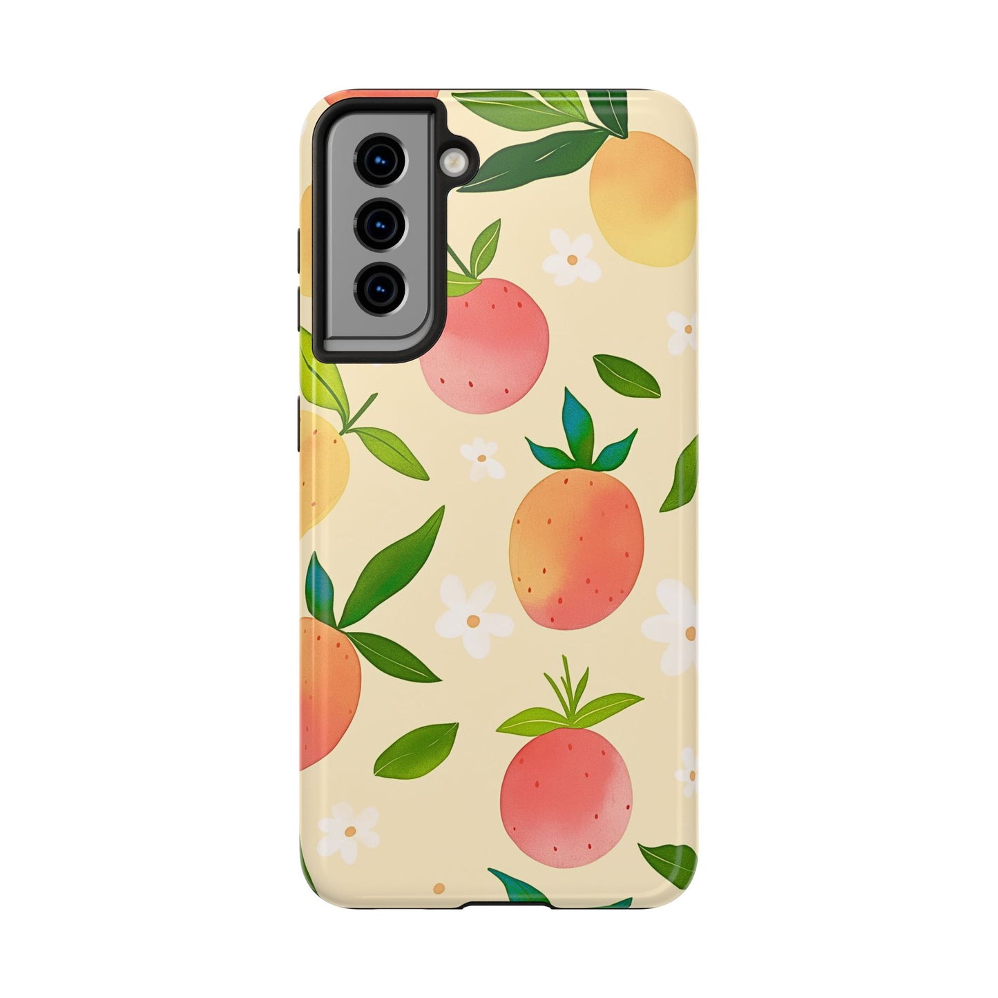 Mango Orange Fruit Pattern Tough Phone Case | Aesthetic