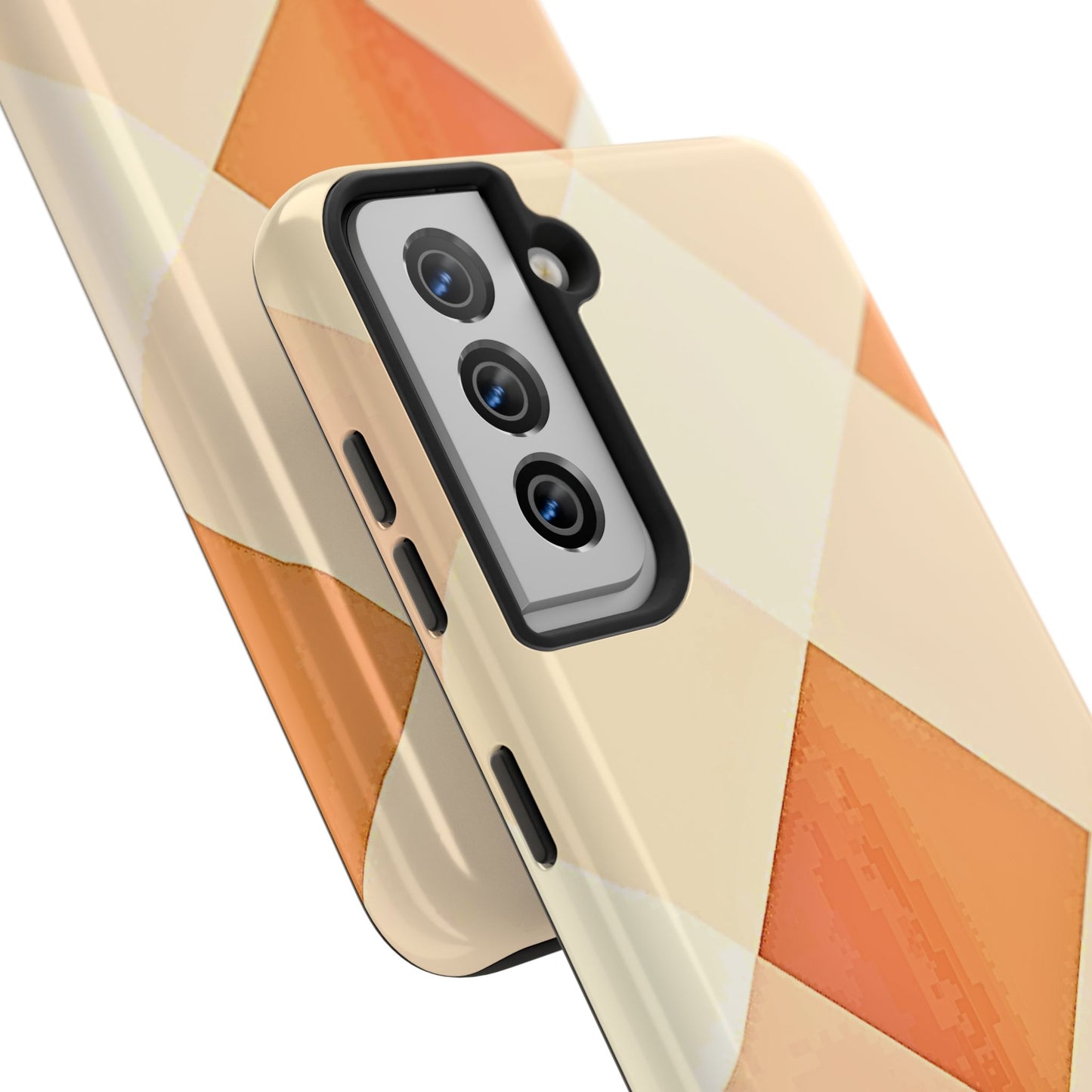Pastel Minimalist Two-Tone Checkerboard Tough Phone Case | Aesthetic