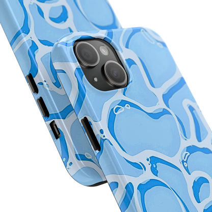 Funda resistente para teléfono con estampado de agua de piscina | Estética