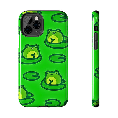 Cute Green Frogs Pattern Tough Phone Case | Animals