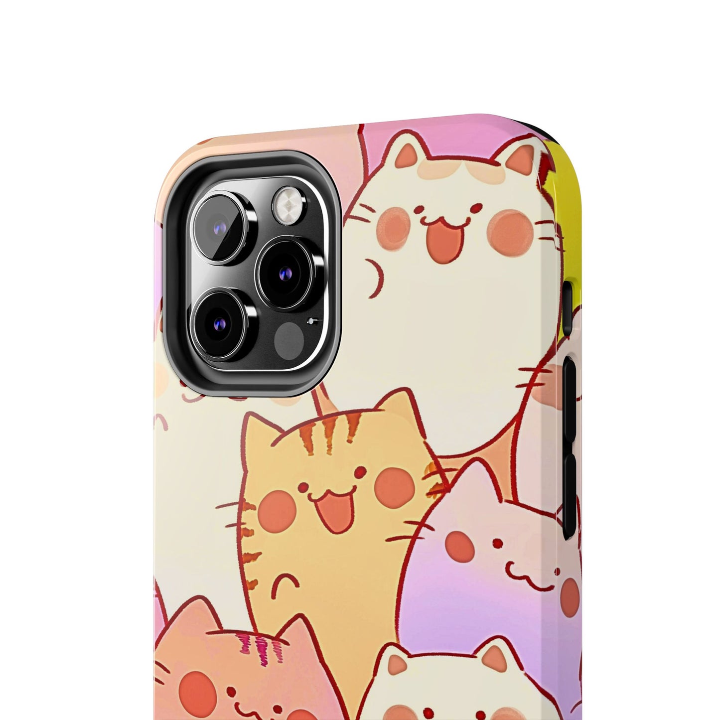 Kawaii Chubby Adorable Cats Tough Phone Case | Animals