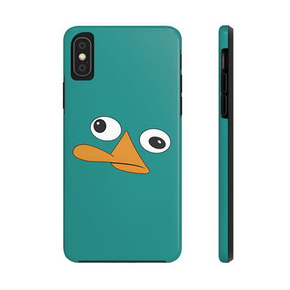 Phineas and Ferb Perry Platypus Eyes Teal Expression Tough Phone Case | Cartoon