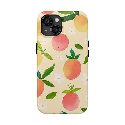 Mango Orange Fruit Pattern Tough Phone Case | Aesthetic