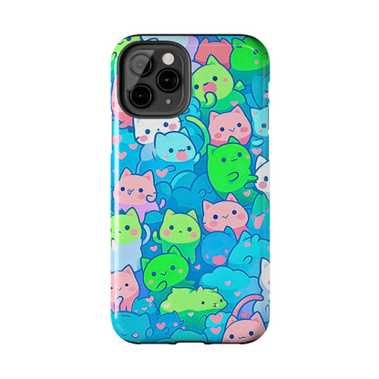 Cute Colorful Cats Pattern Style Tough Phone Case | Animals
