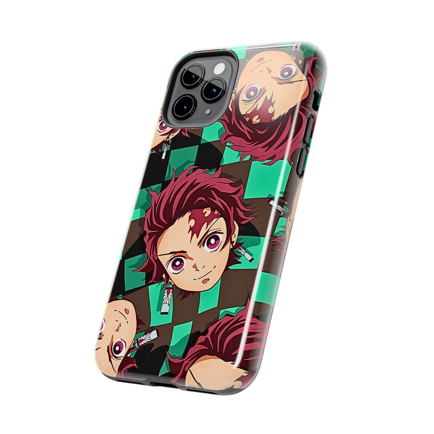 Tanjiro Kamado Head Pattern Tough Phone Case | Anime - Demon Slayer