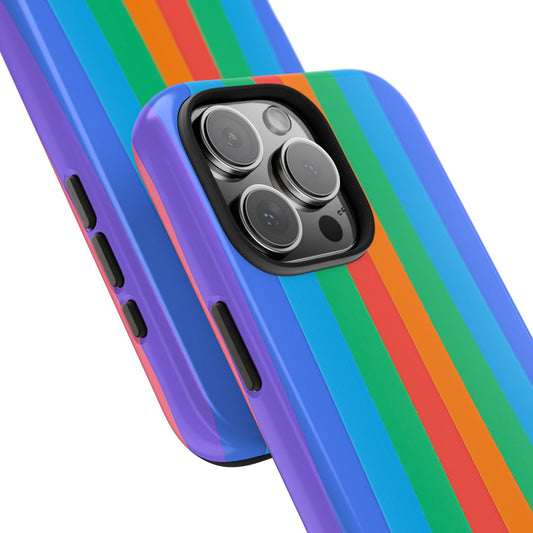 Funda resistente para teléfono con líneas de arcoíris hippies | Estética