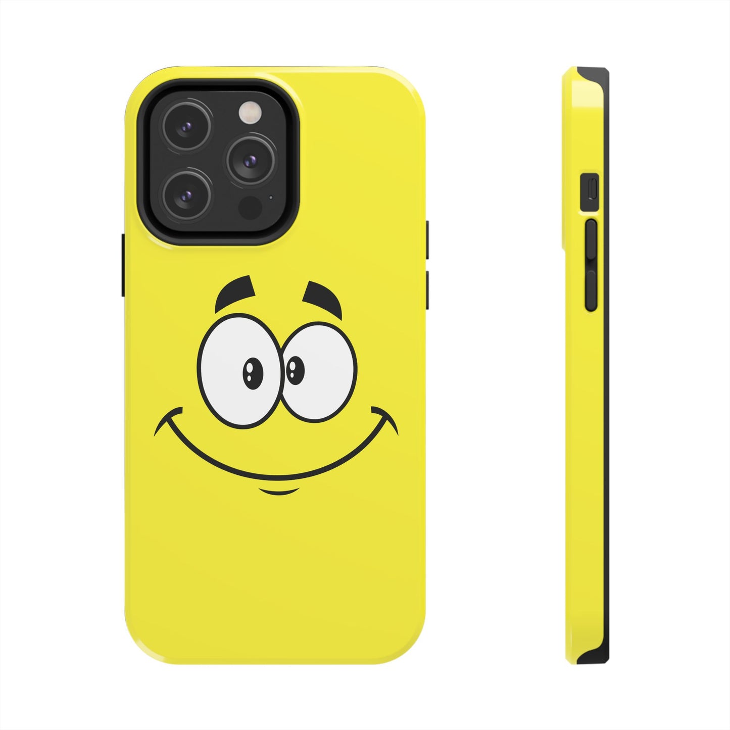 Smiley Happy Face Yellow Minimalist Cartoon Tough Phone Case | Funny