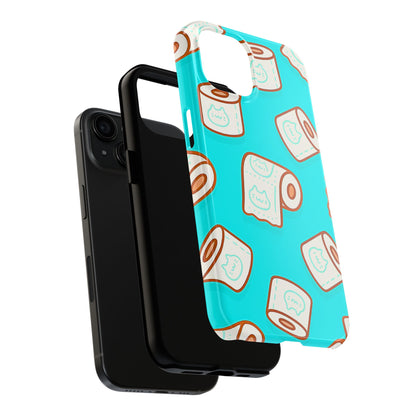 Funda resistente para teléfono con estampado de papel higiénico kawaii | Estética