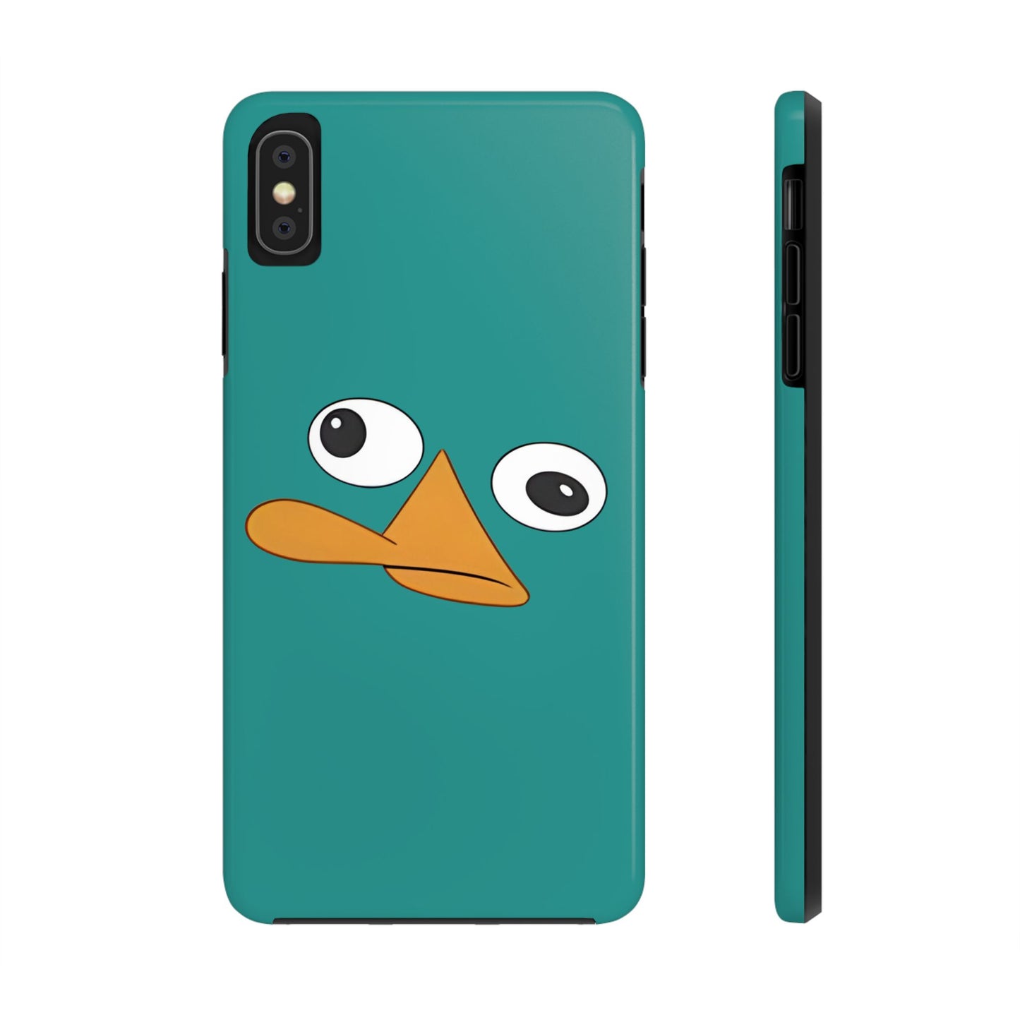 Phineas and Ferb Perry Platypus Eyes Teal Expression Tough Phone Case | Cartoon