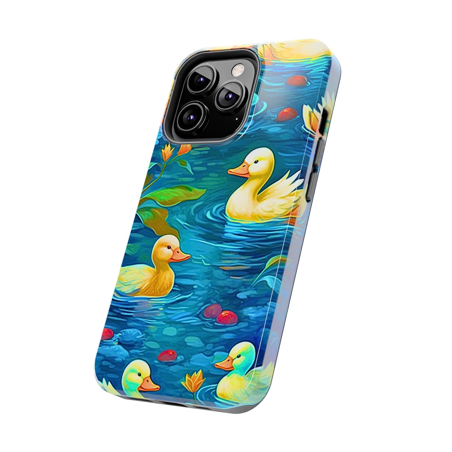 Ducks in the Pond Pattern Style Tough Phone Case | Animals