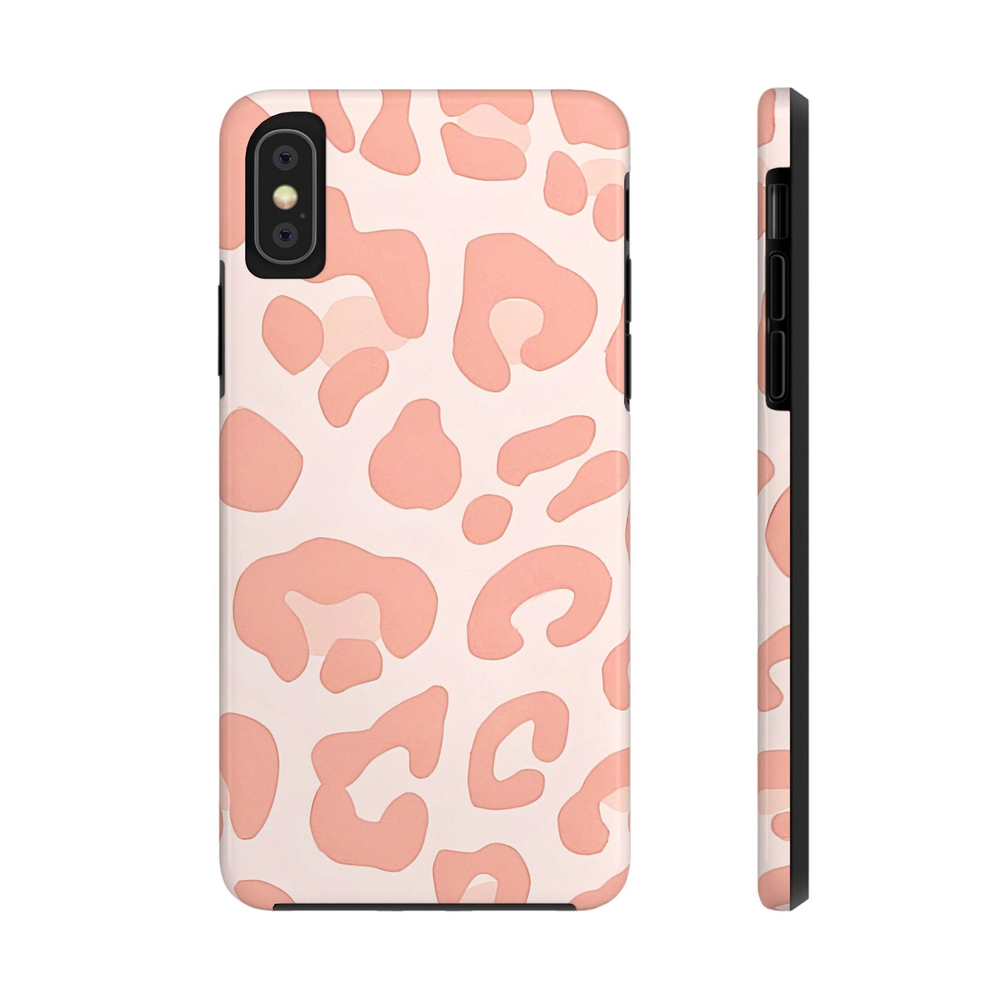 Funda resistente para teléfono con estampado de leopardo rosa preppy | Estética