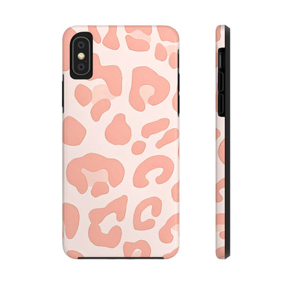 Funda resistente para teléfono con estampado de leopardo rosa preppy | Estética