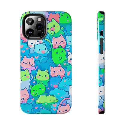 Cute Colorful Cats Pattern Style Tough Phone Case | Animals