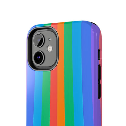 Funda resistente para teléfono con líneas de arcoíris hippies | Estética