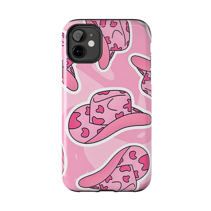 Pink Cowboy Hat Preppy Tough Phone Case | Aesthetic
