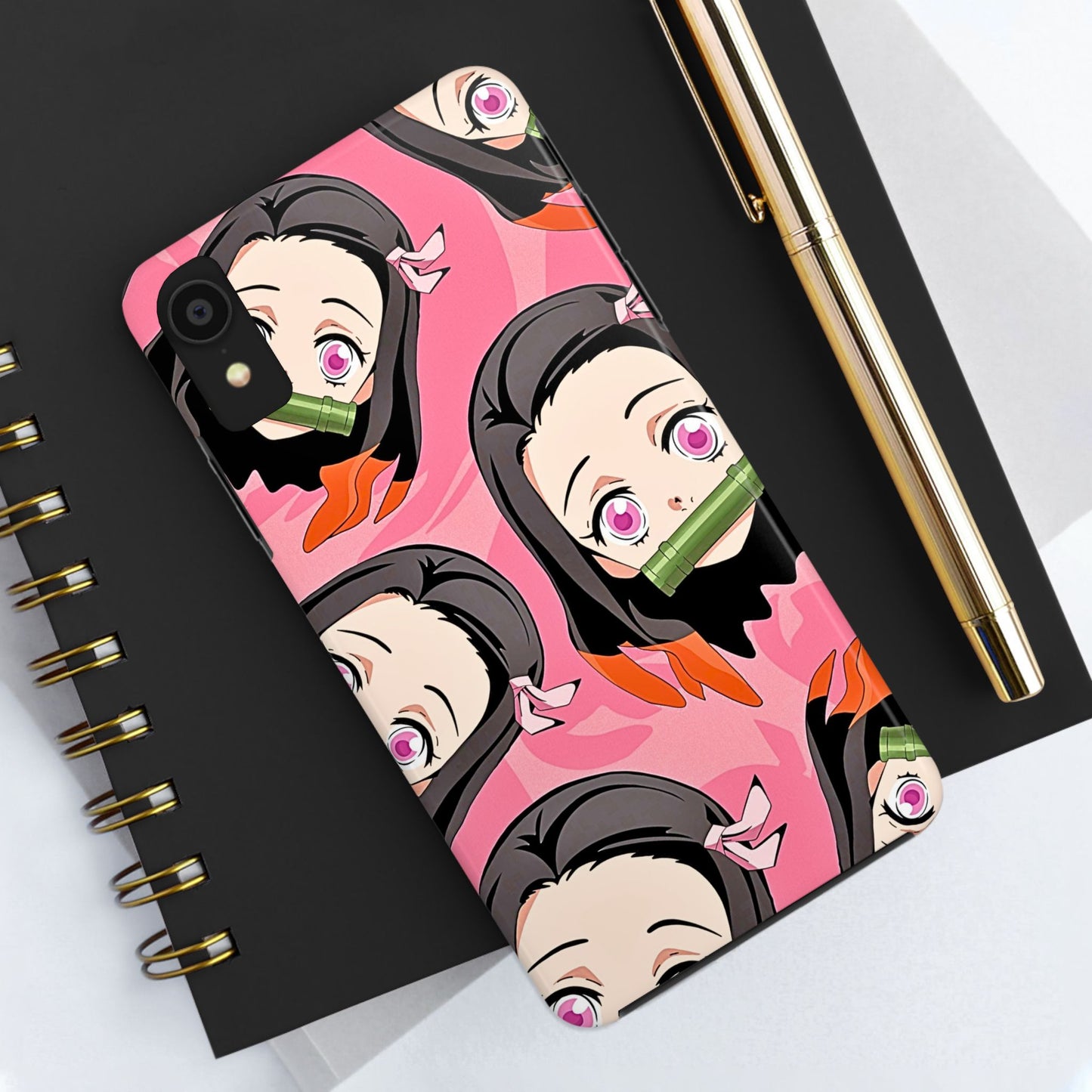 Nezuko Kamado Head Pattern Tough Phone Case | Anime - Demon Slayer