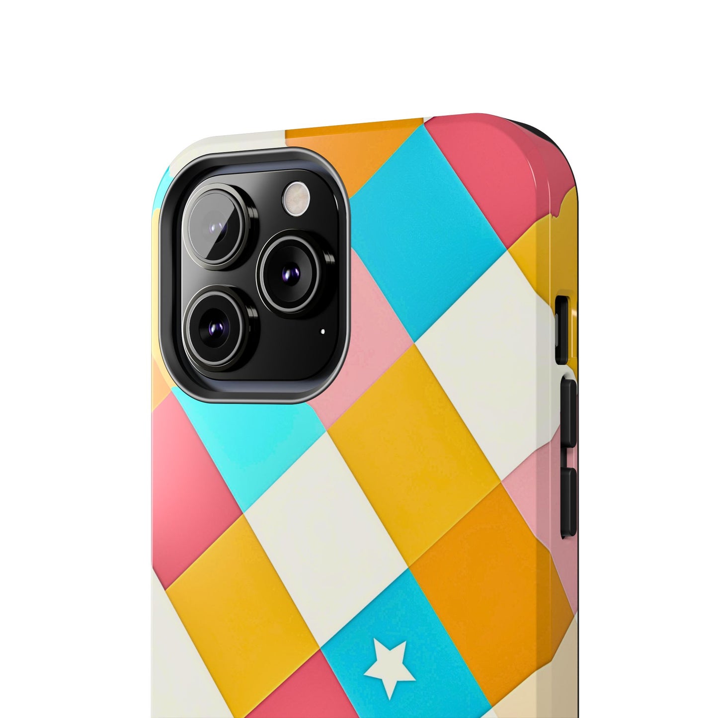 Vibrant Preppy Checkered Tough Phone Case | Aesthetic