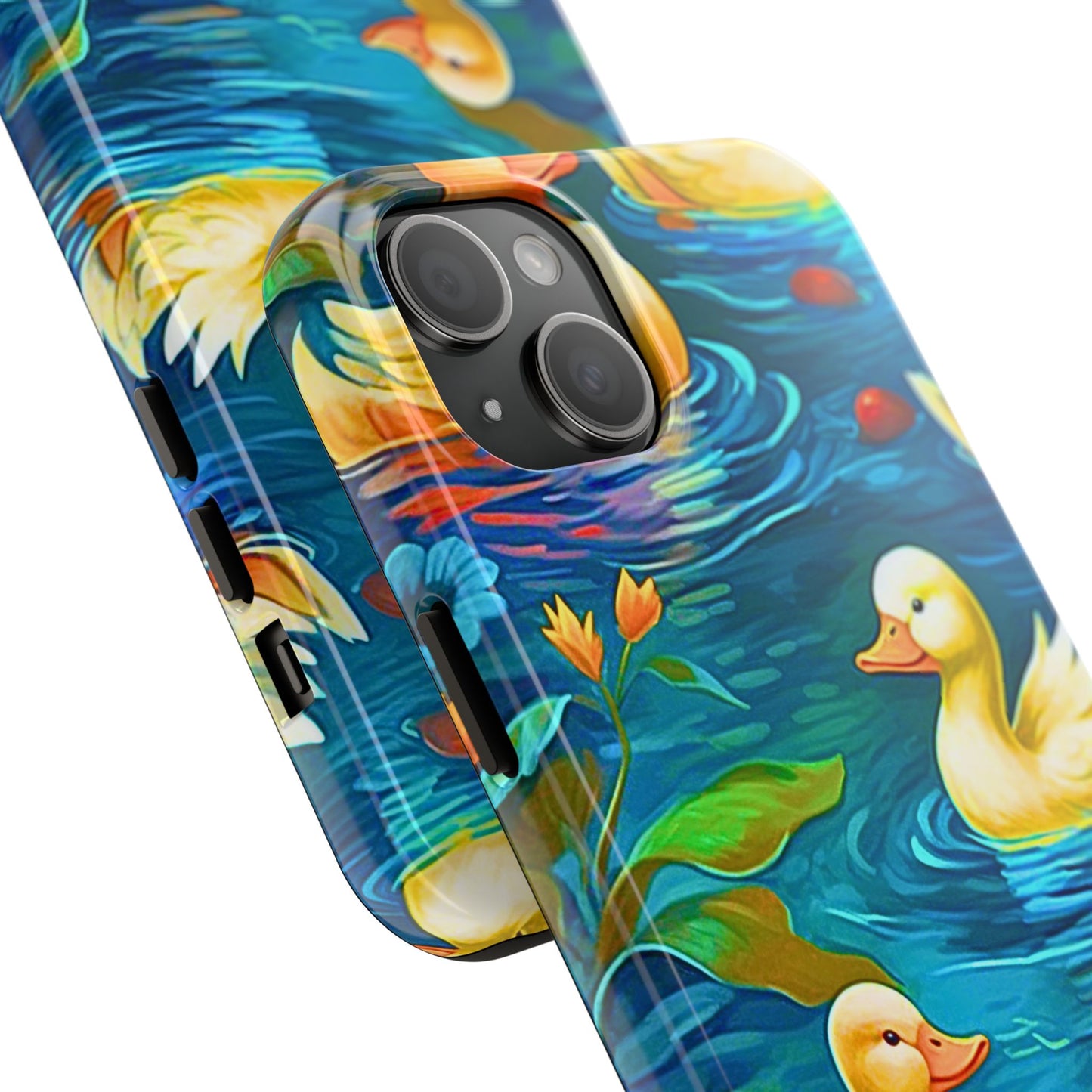 Ducks in the Pond Pattern Style Tough Phone Case | Animals