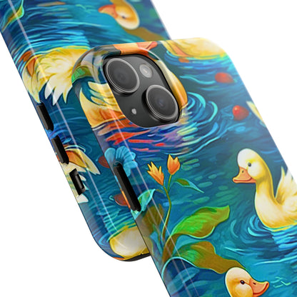 Ducks in the Pond Pattern Style Tough Phone Case | Animals