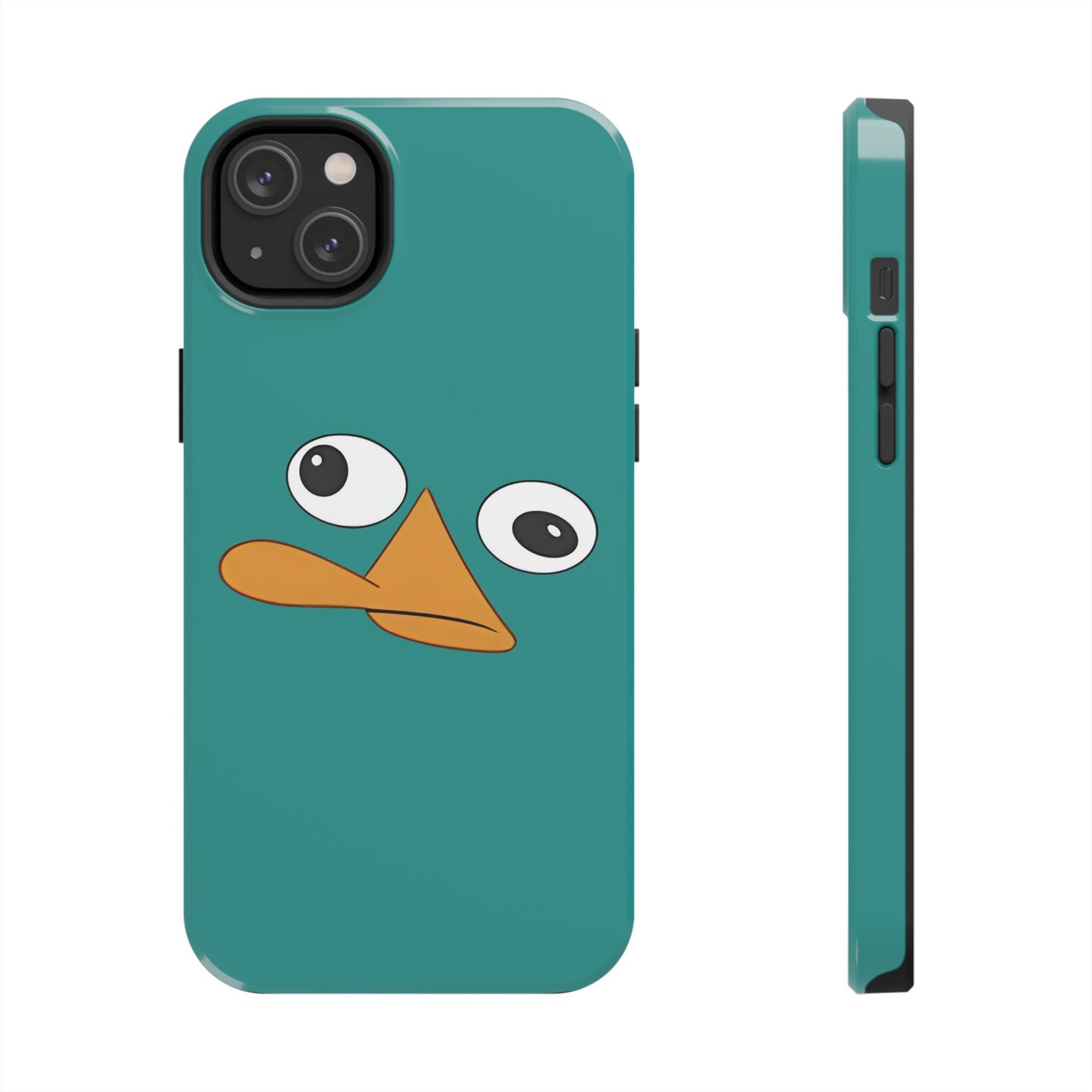 Phineas and Ferb Perry Platypus Eyes Teal Expression Tough Phone Case | Cartoon