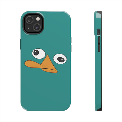 Phineas and Ferb Perry Platypus Eyes Teal Expression Tough Phone Case | Cartoon