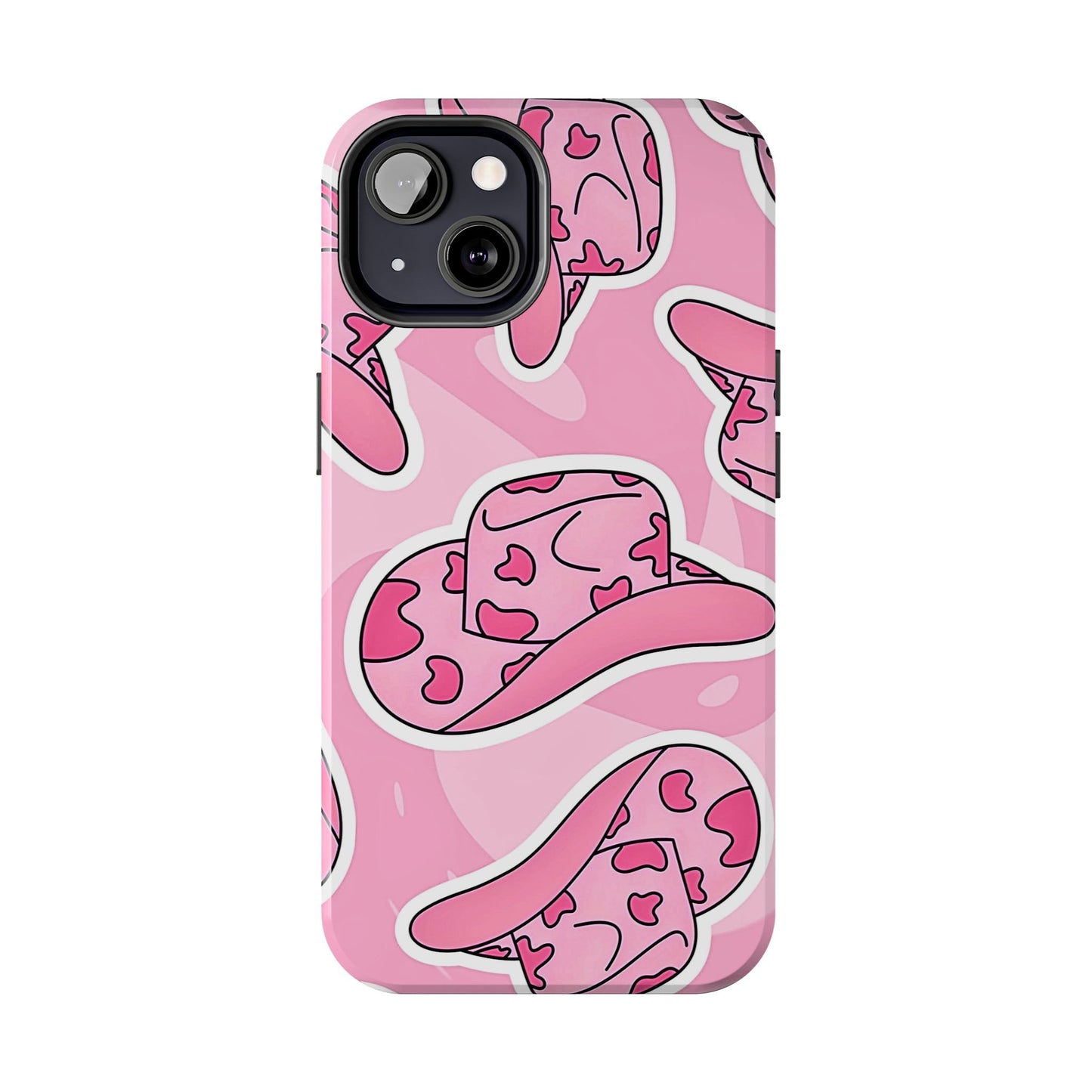 Pink Cowboy Hat Preppy Tough Phone Case | Aesthetic