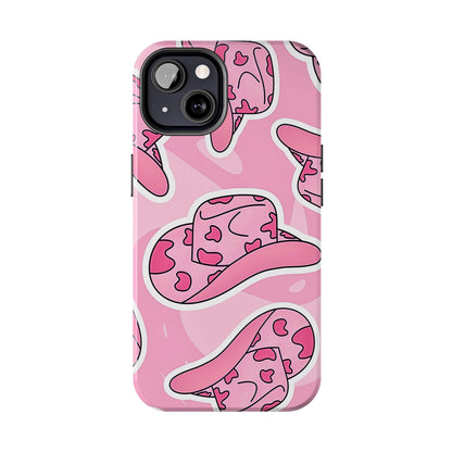Pink Cowboy Hat Preppy Tough Phone Case | Aesthetic