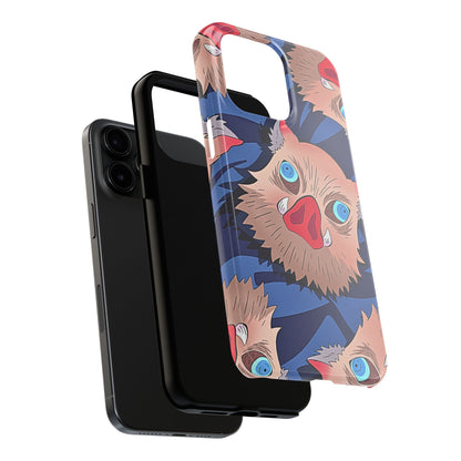 Inosuke Hashibira Head Pattern Tough Phone Case | Anime - Demon Slayer