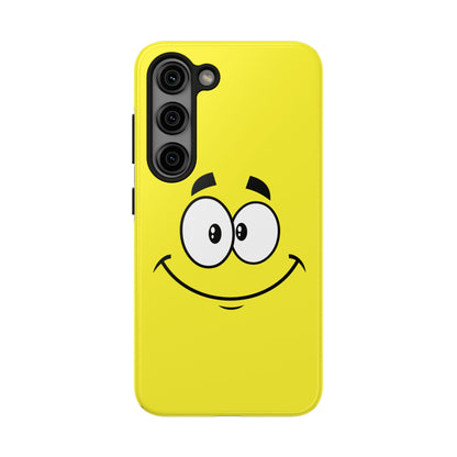 Smiley Happy Face Yellow Minimalist Cartoon Tough Phone Case | Funny