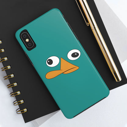 Phineas and Ferb Perry Platypus Eyes Teal Expression Tough Phone Case | Cartoon