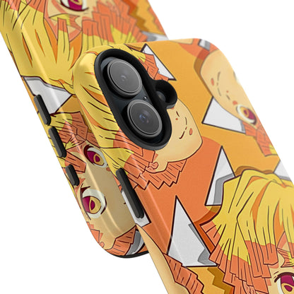 Zenitsu Agatsuma Haori Head Pattern Tough Phone Case | Anime - Demon Slayer