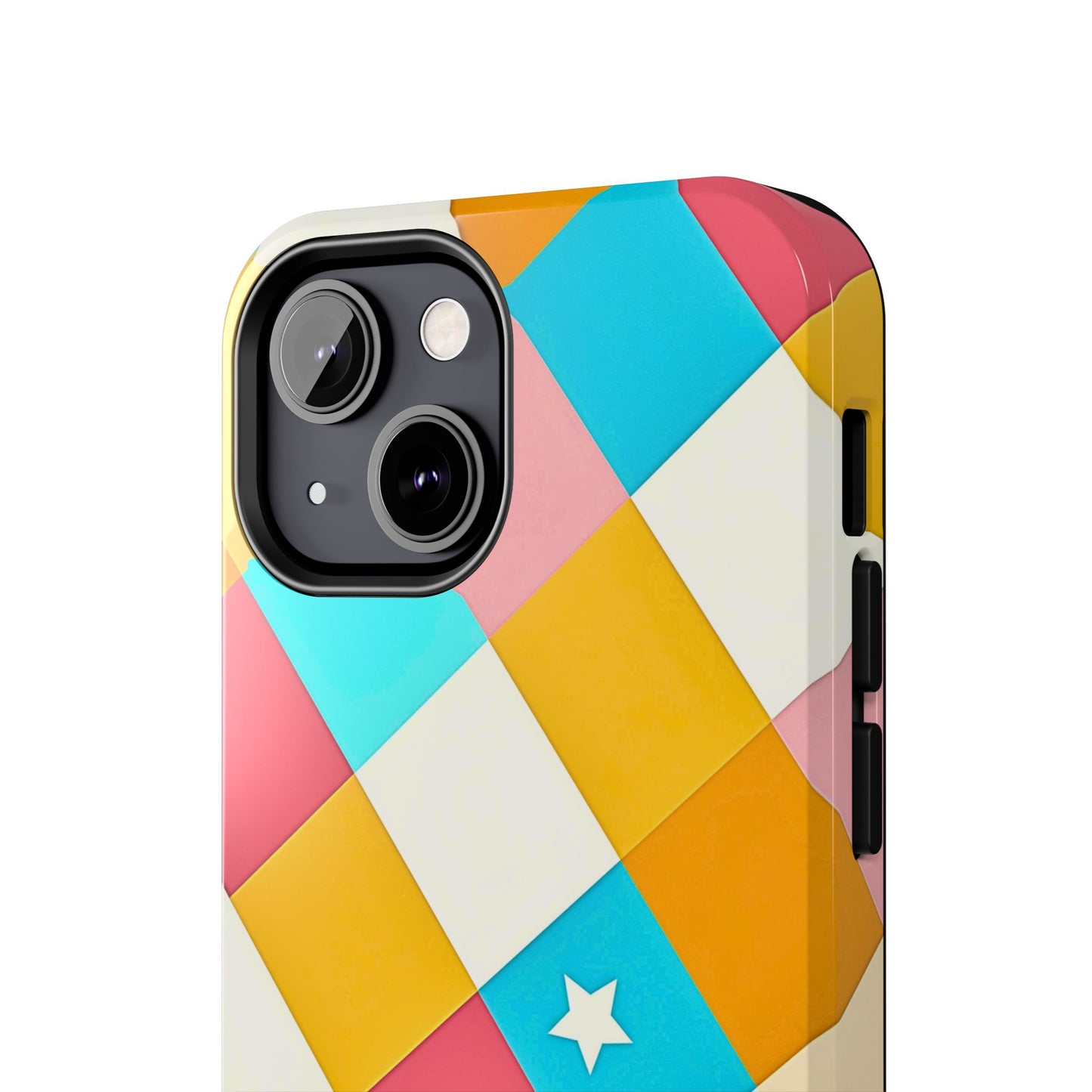 Vibrant Preppy Checkered Tough Phone Case | Aesthetic