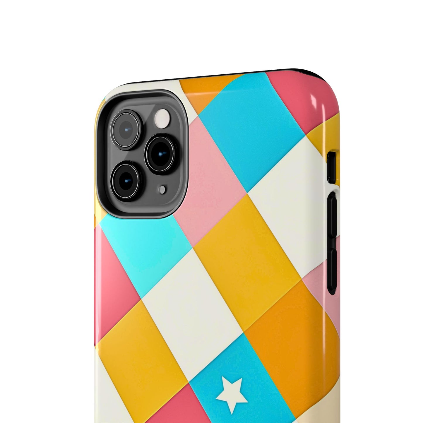 Vibrant Preppy Checkered Tough Phone Case | Aesthetic
