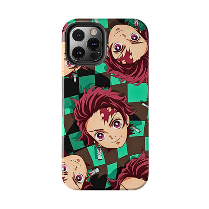 Tanjiro Kamado Head Pattern Tough Phone Case | Anime - Demon Slayer