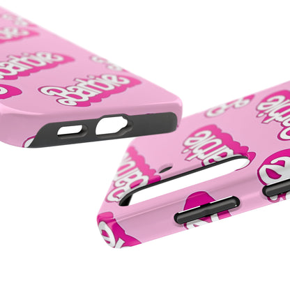 Funda rígida para teléfono con estampado retro del logotipo de Barbie | Estética