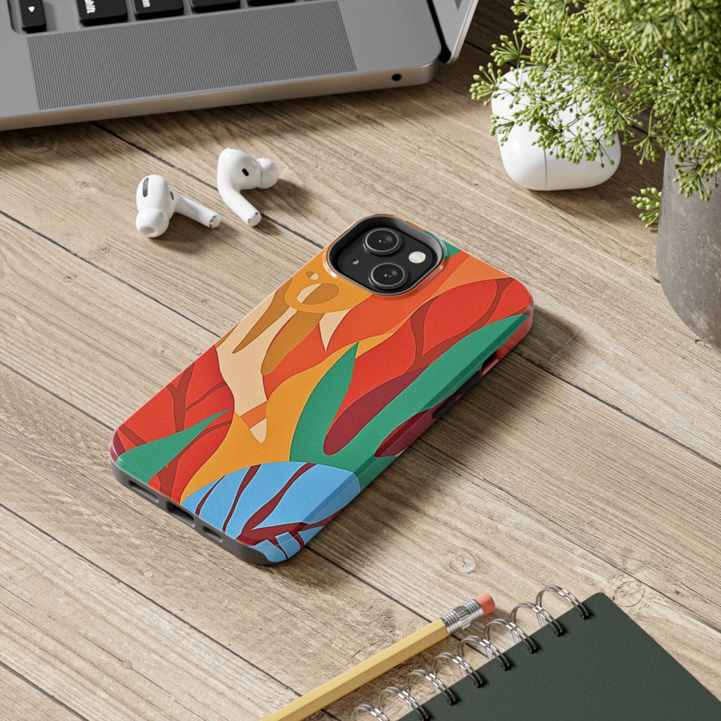 Abstract Autumn Leaves Tough Phone Case | Aesthetic