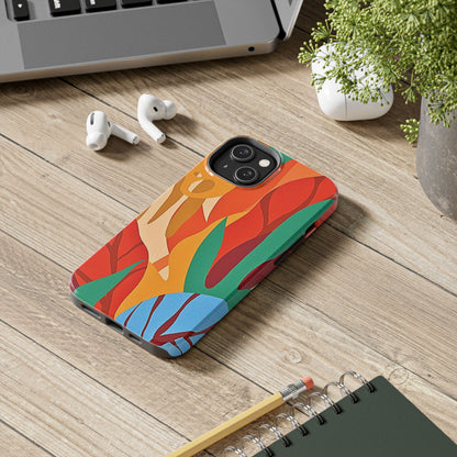 Abstract Autumn Leaves Tough Phone Case | Aesthetic