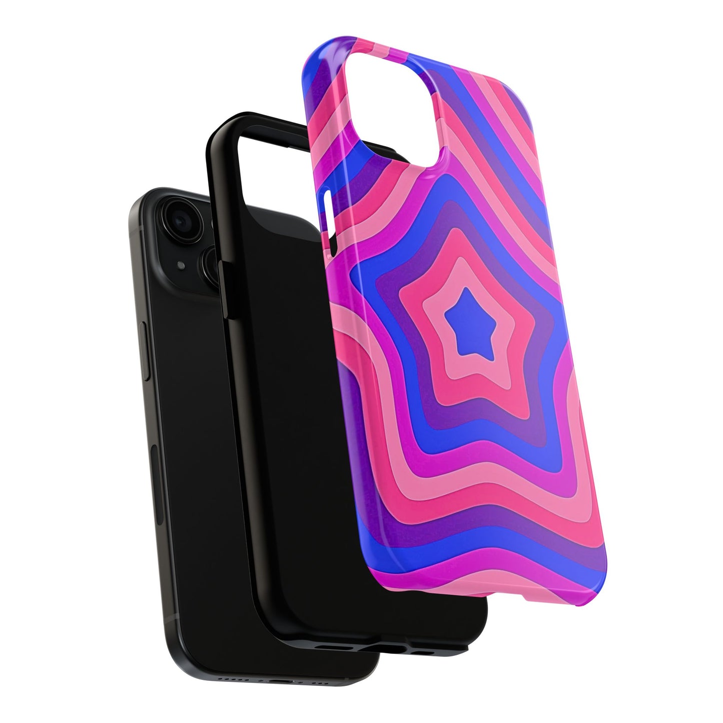 Funda resistente para teléfono con diseño de estrella retro | Estética