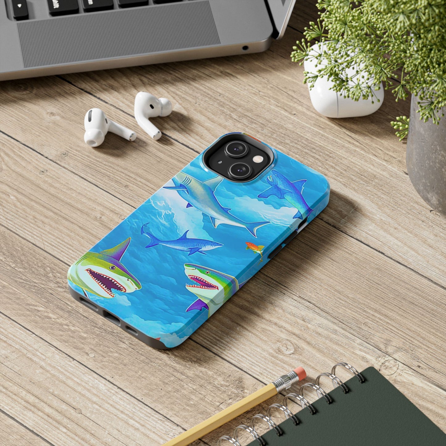 Sharks in the Sky Pattern Style Tough Phone Case | Animals