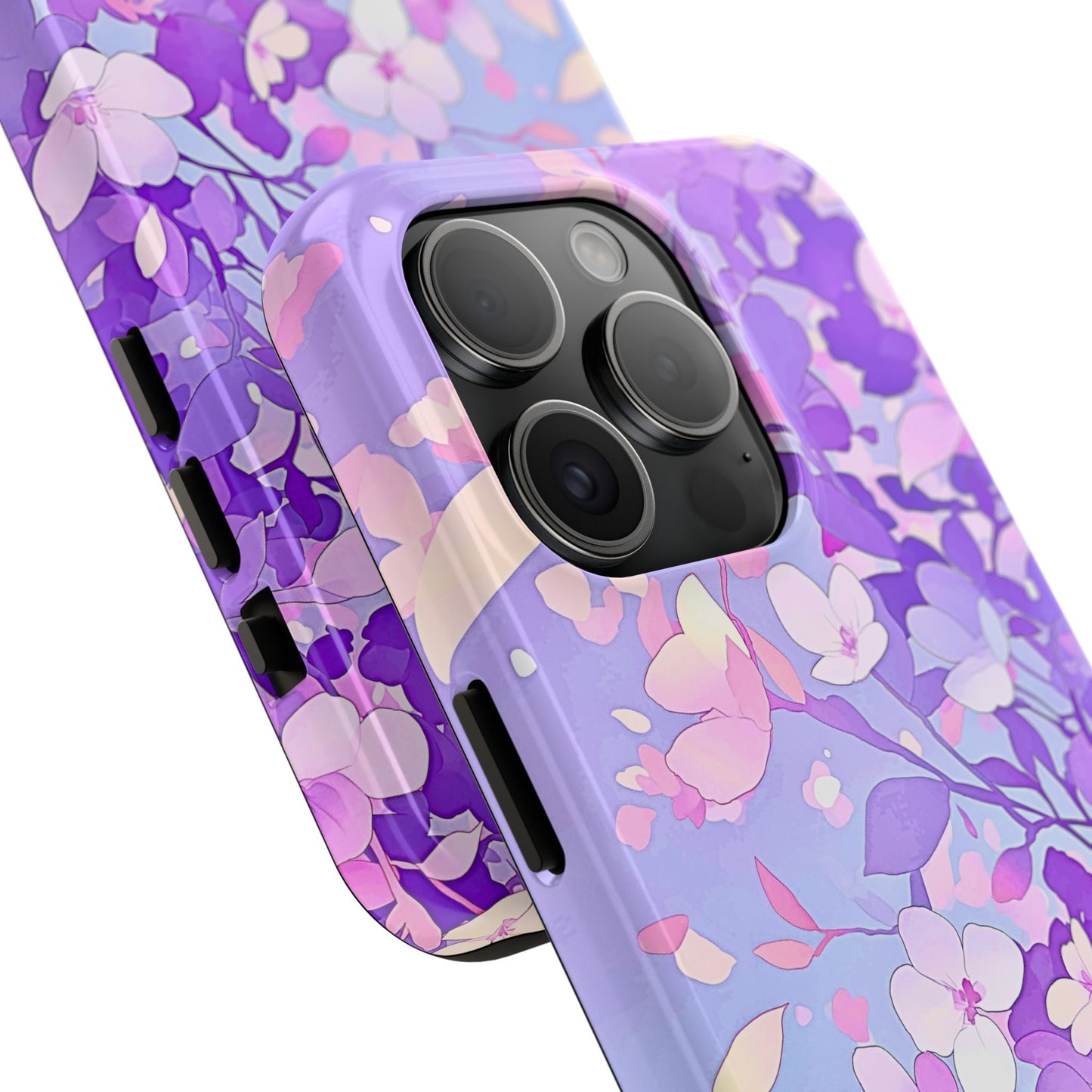 Funda resistente para teléfono con delicados estampados florales en tonos pastel | Estética