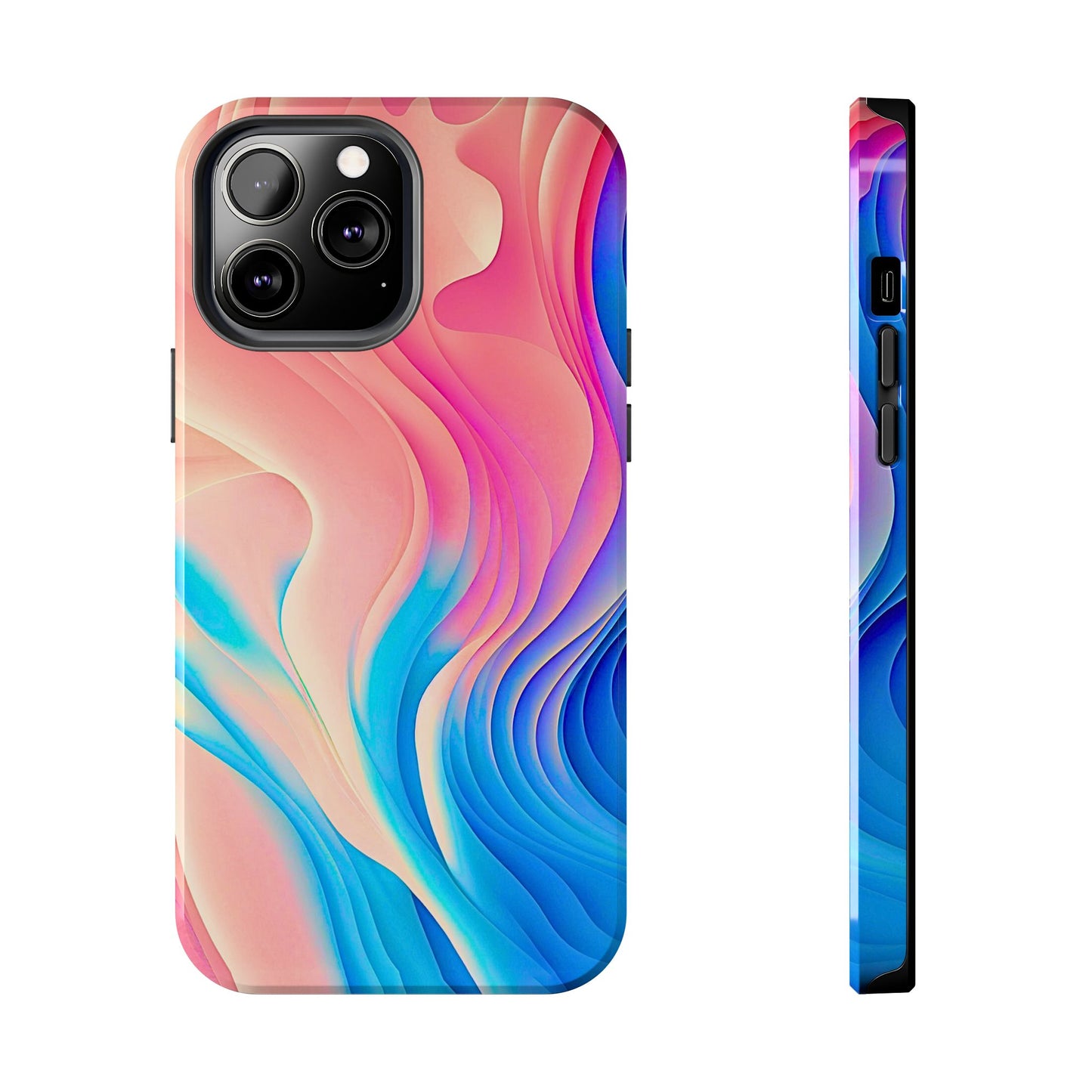 Abstract Pastel Waves Tough Phone Case | Aesthetic