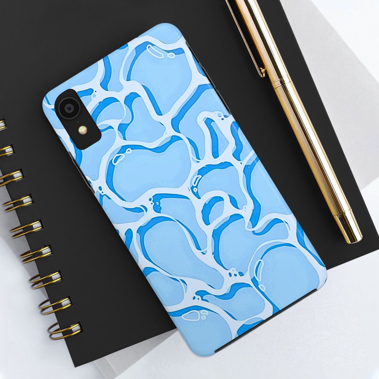 Funda resistente para teléfono con estampado de agua de piscina | Estética