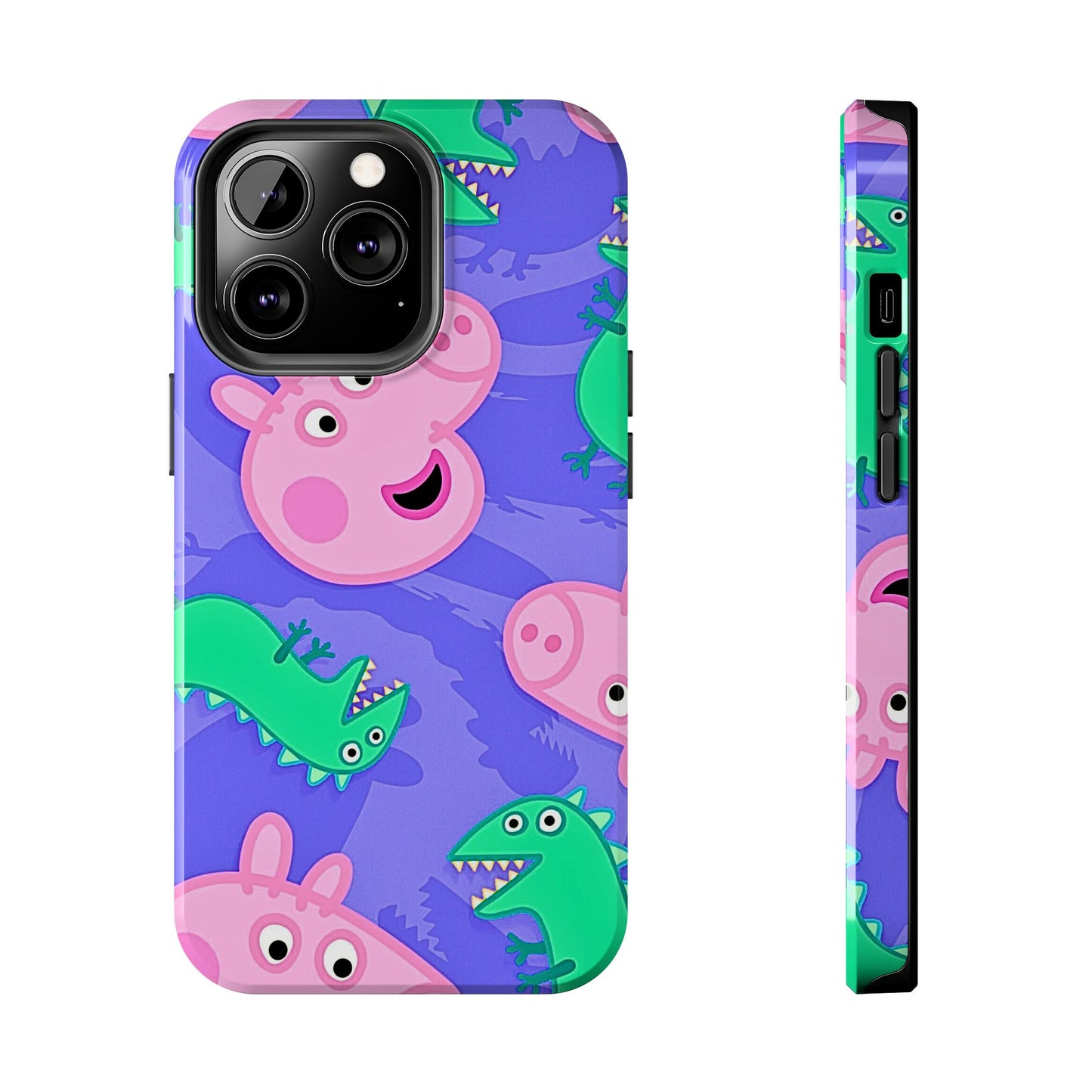 Peppa Pig & George Dinosaur Pattern Tough Phone Case | Cartoons - Peppa Pig