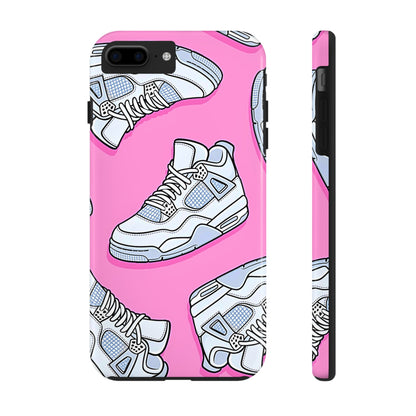 Funda resistente para teléfono con diseño de zapatillas Jordan 4 blancas | Estética