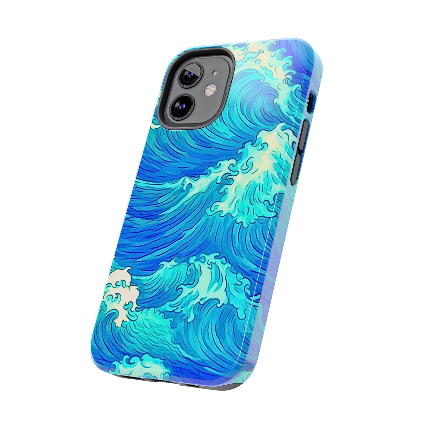 Funda resistente para teléfono con diseño de olas de agua | Estética