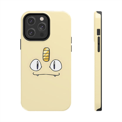 Cat Minimal Gold Coin Face Tough Phone Case | Anime