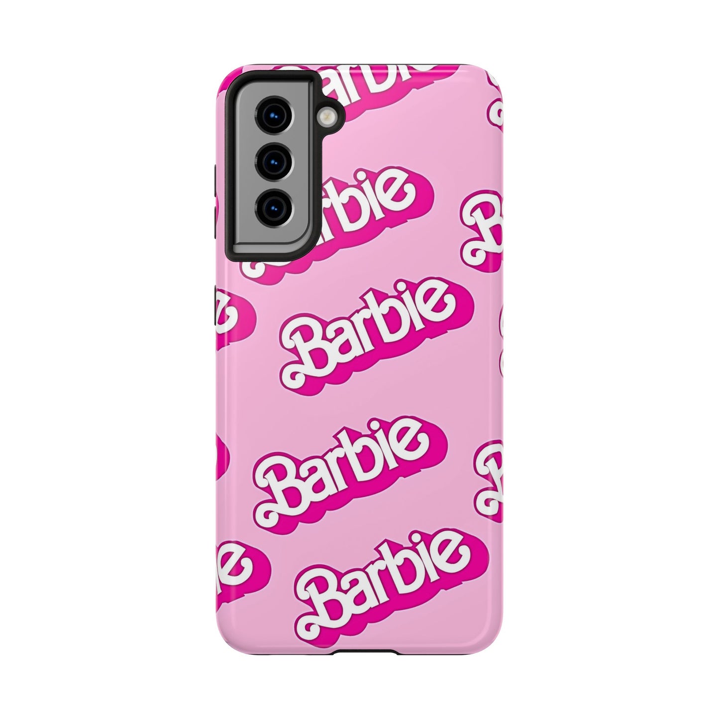 Funda rígida para teléfono con estampado retro del logotipo de Barbie | Estética